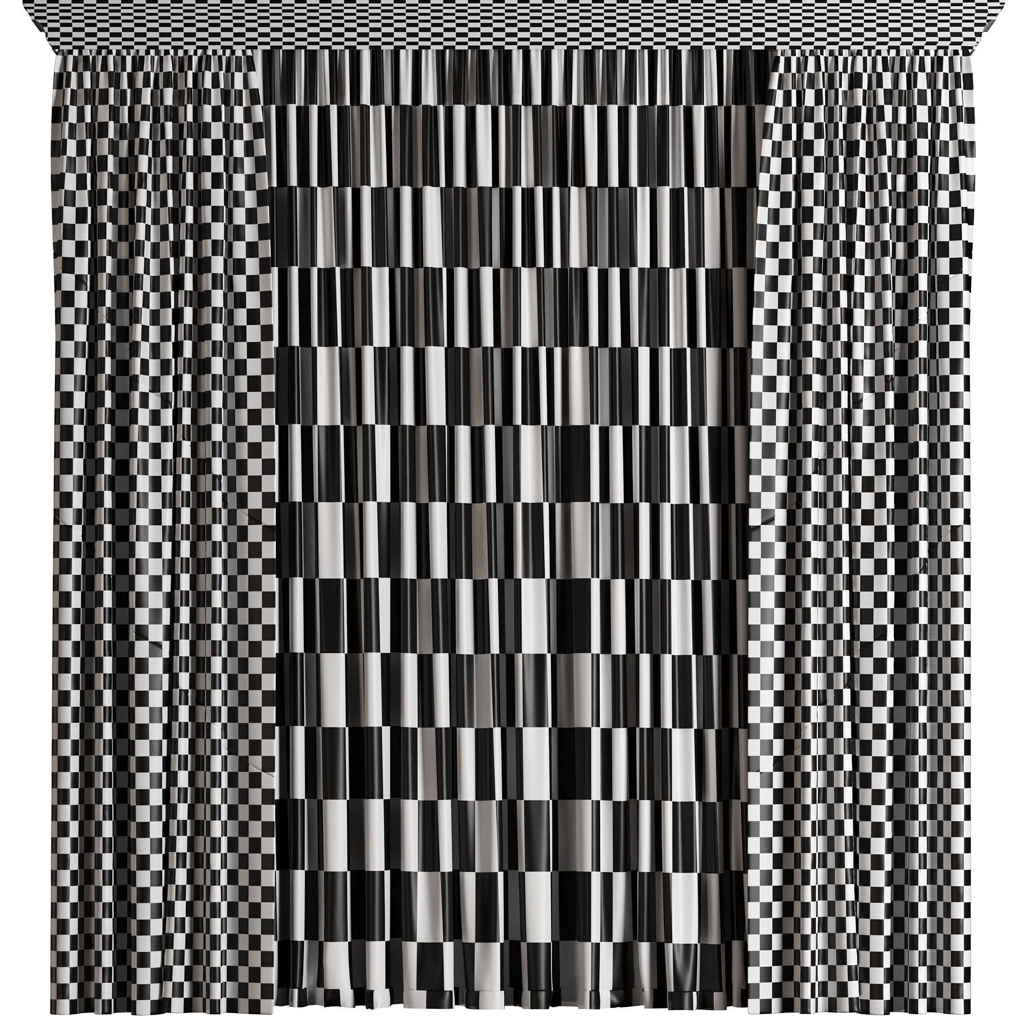 Curtain 3D model_4