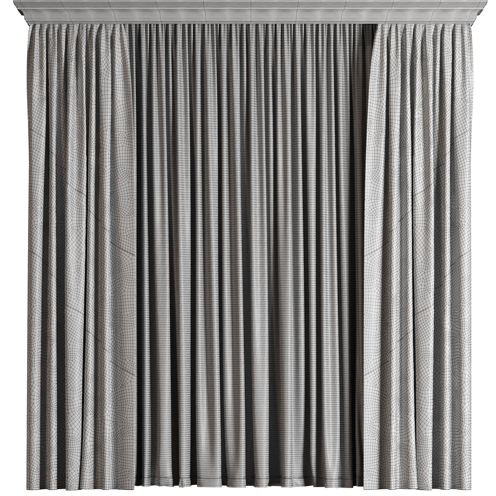 Curtain 3D model_3