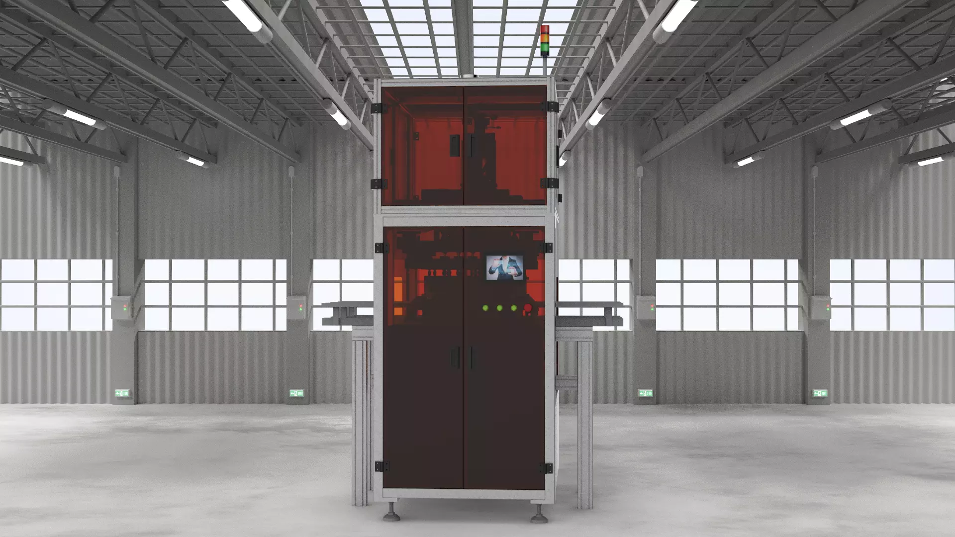 Circular lithium battery cleaning equipment 3D model_0