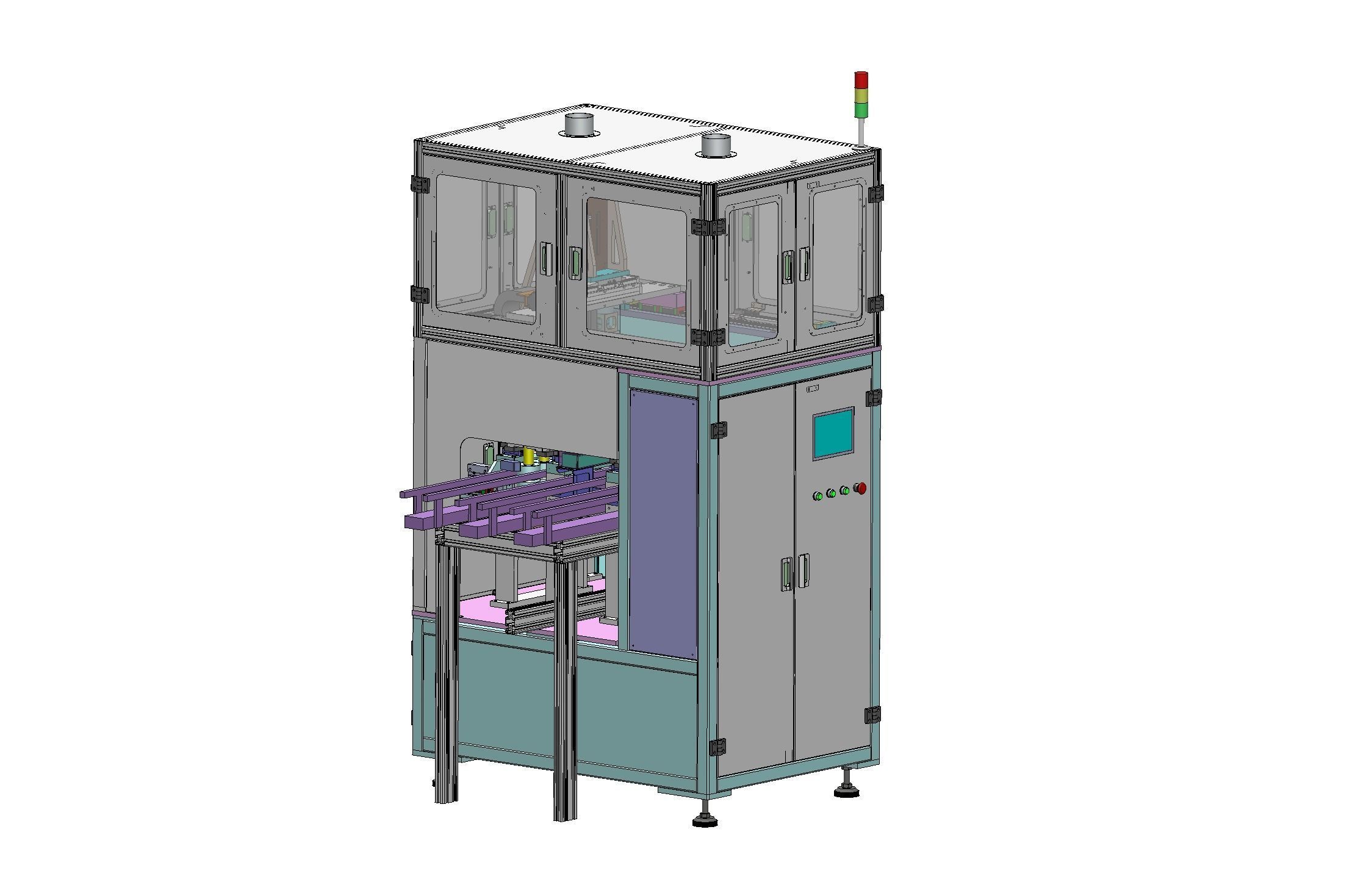 Circular lithium battery cleaning equipment 3D model_15