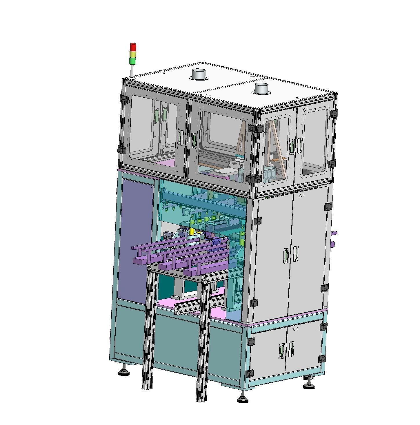 Circular lithium battery cleaning equipment 3D model_2