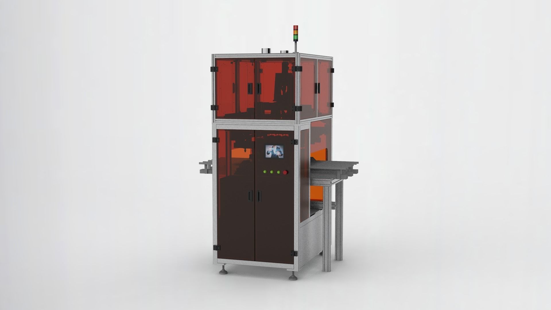 Circular lithium battery cleaning equipment 3D model_1