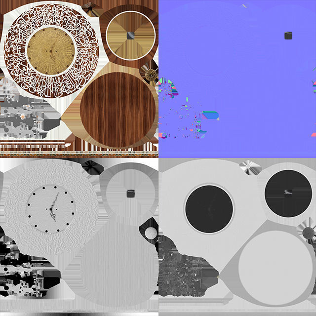 iclamic arab Clock 3D model_5