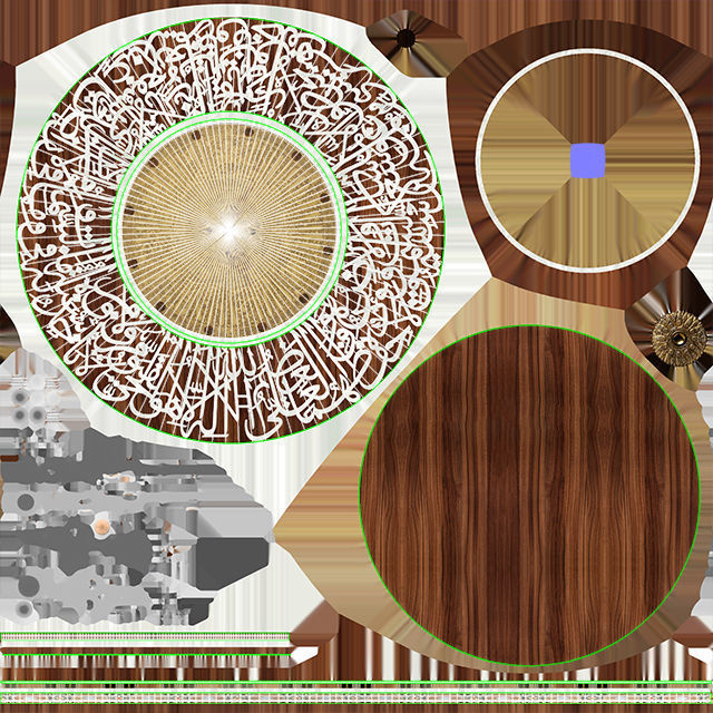 iclamic arab Clock 3D model_6