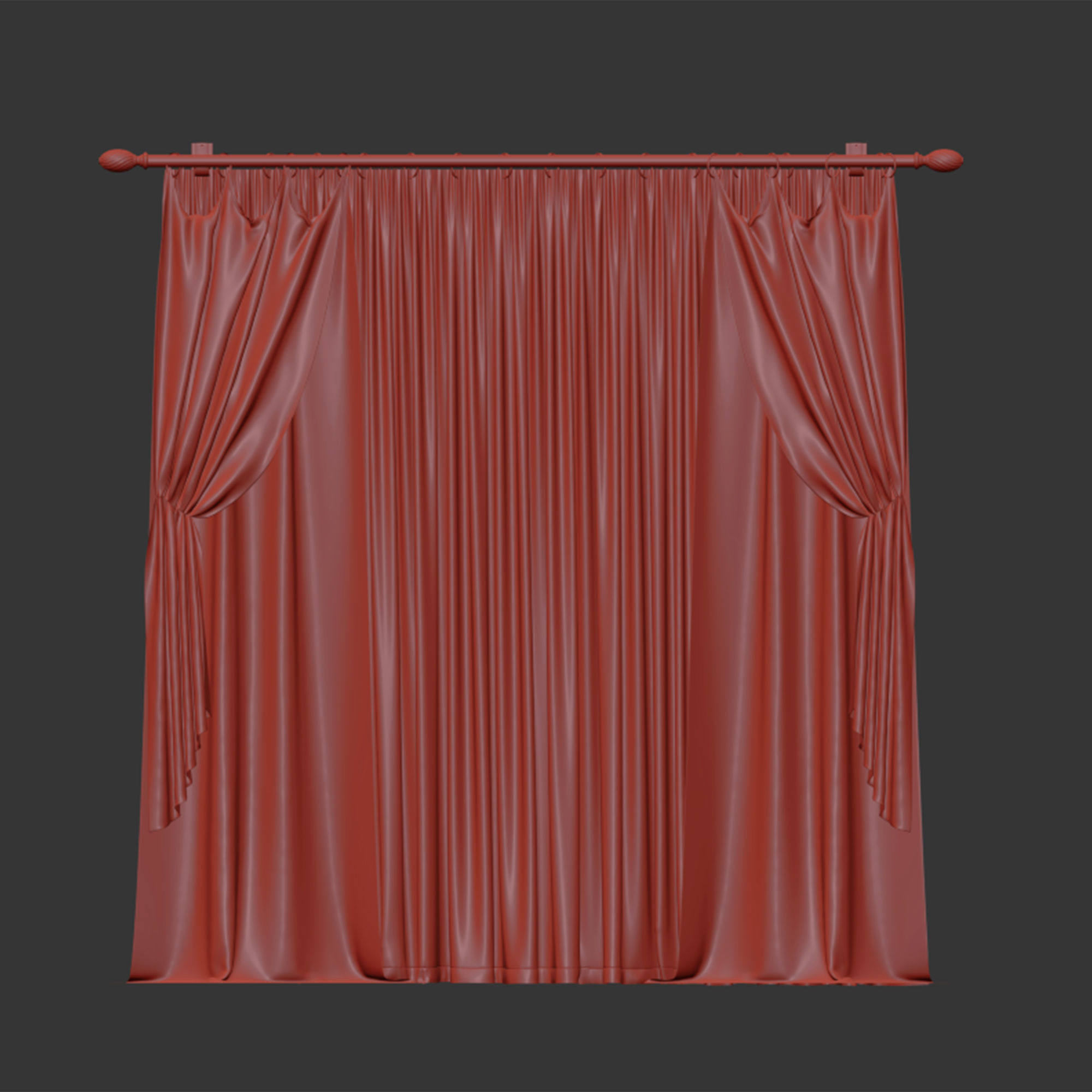 Curtain 3D model_5