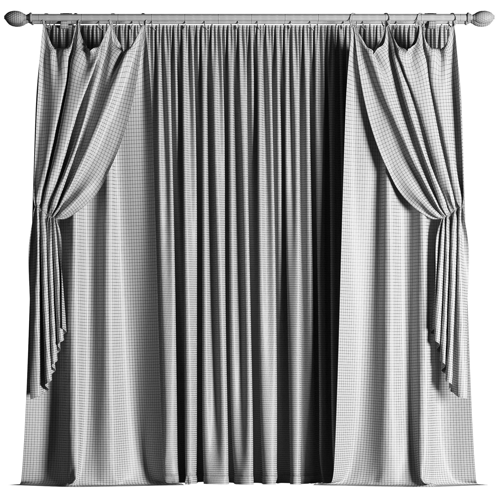 Curtain 3D model_3