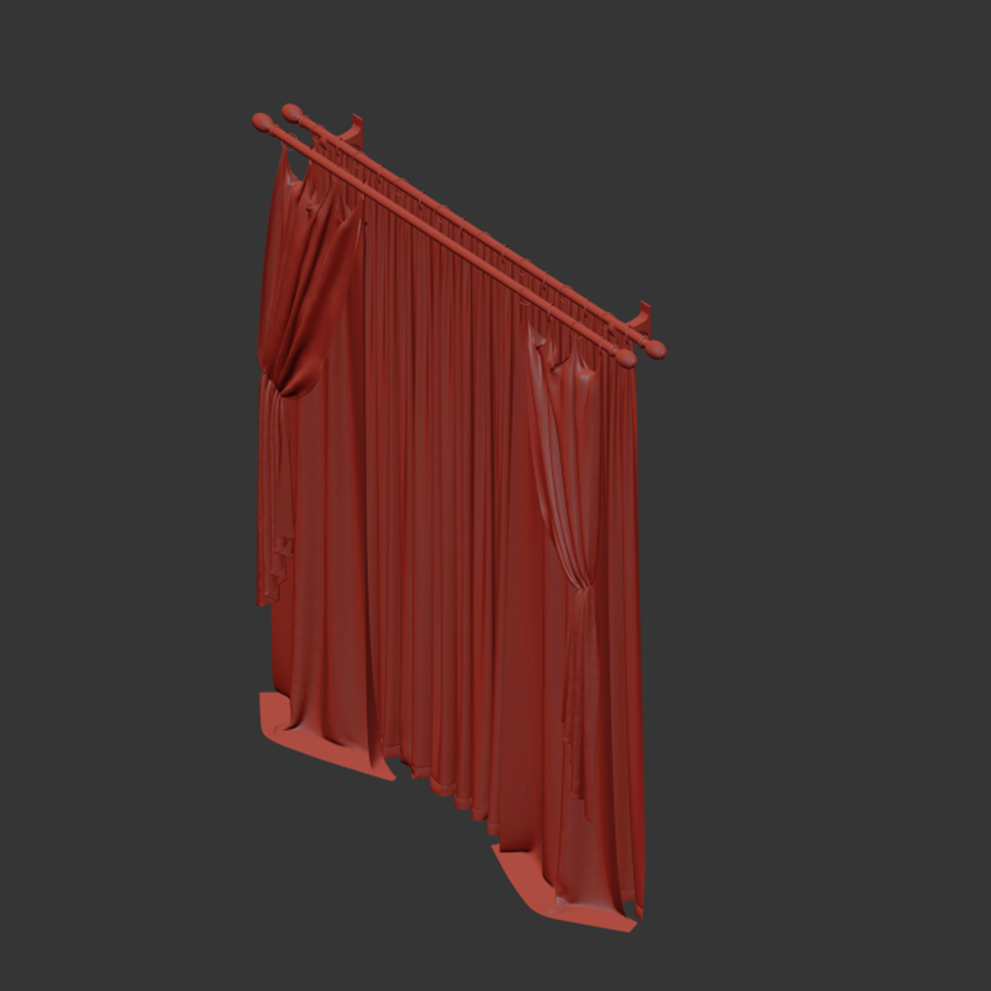 Curtain 3D model_7