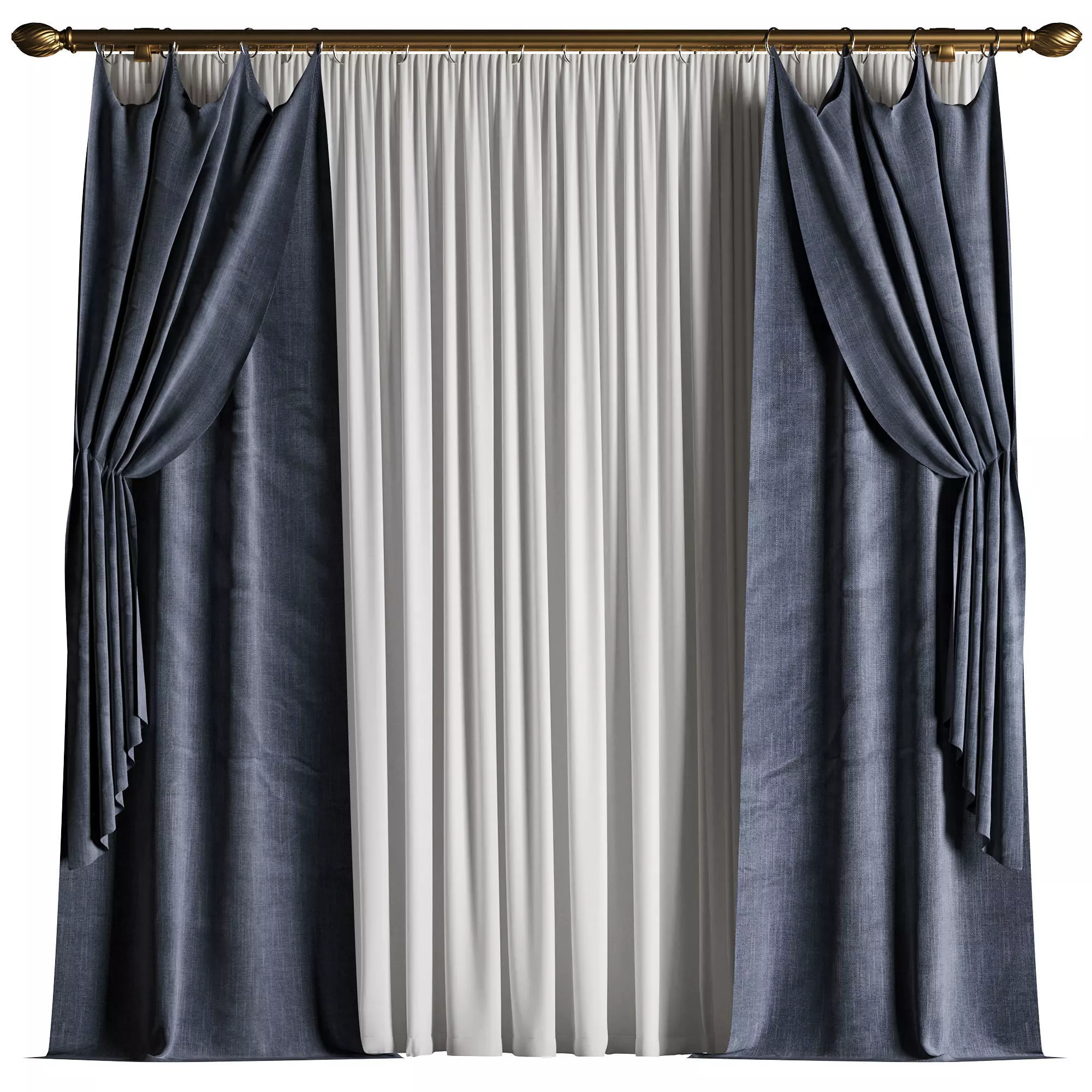 Curtain 3D model_0