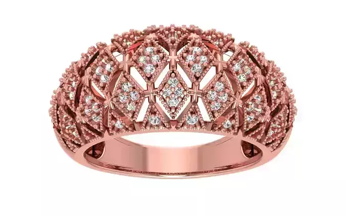  Wedding Solitaire Women Band Ring 3D print model
