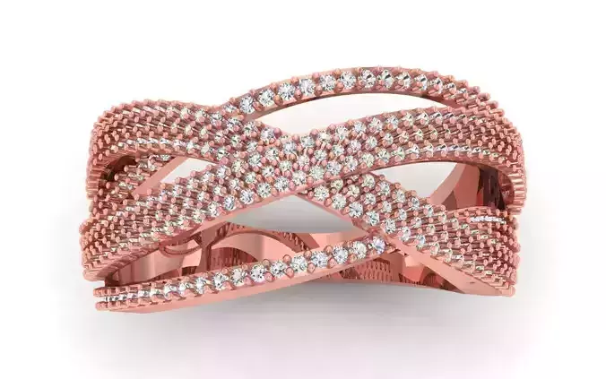 Solitaire Wedding Engagement Women Four Band Rings