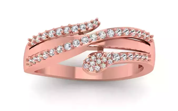 Solitaire Wedding Engagement Women Bypass Rings