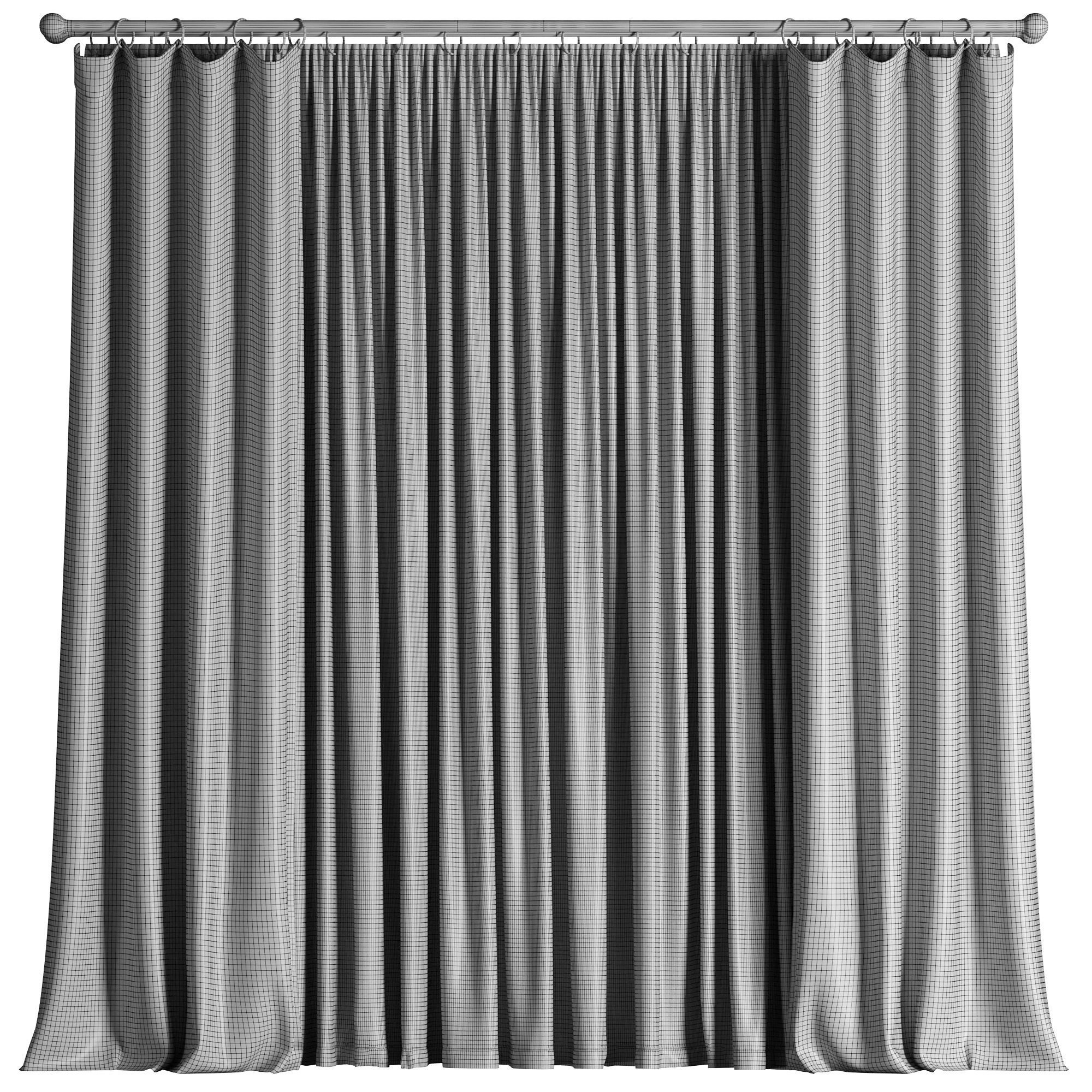 Curtain 3D model_3