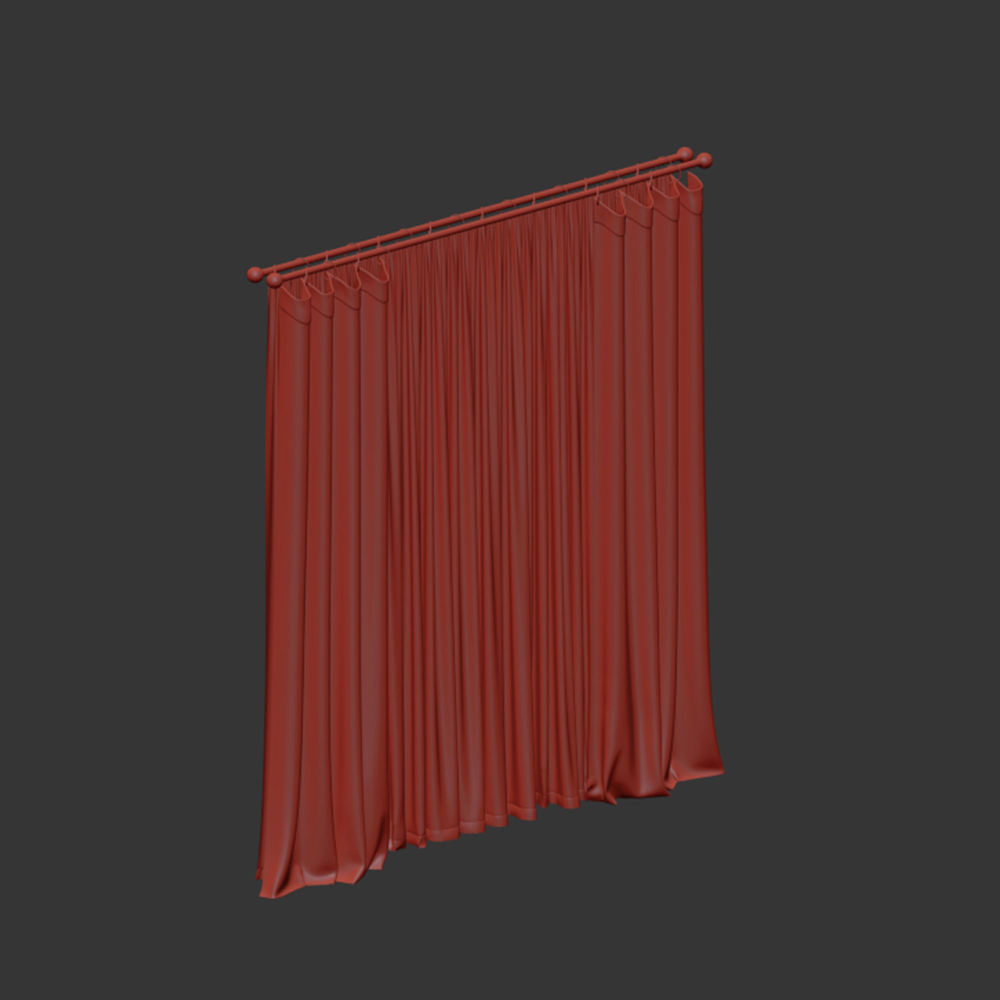 Curtain 3D model_7