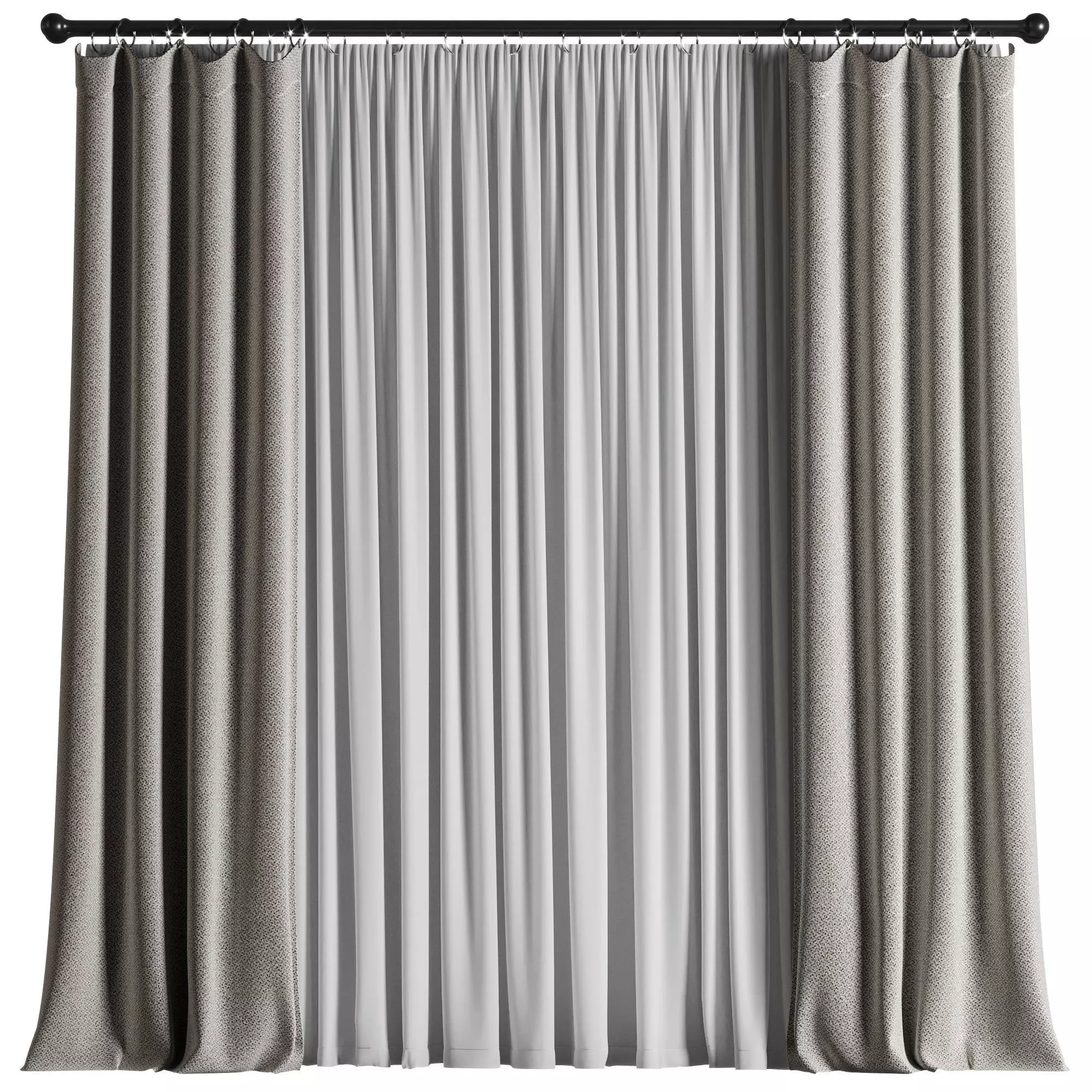 Curtain 3D model_0