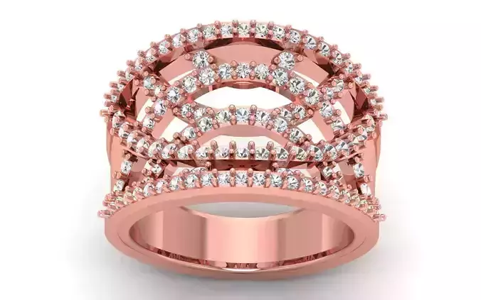 Solitaire Wedding Engagement Women Four Band Rings