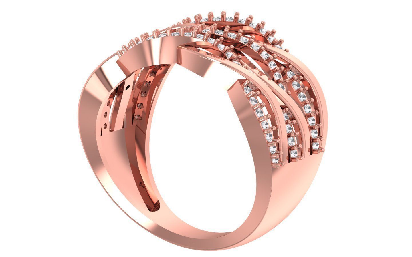  Wedding Solitaire Women Band Ring 3D print model_1