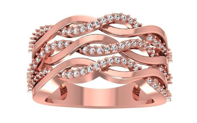  Wedding Solitaire Women Band Ring 3D print model
