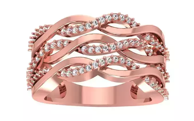  Wedding Solitaire Women Band Ring 3D print model