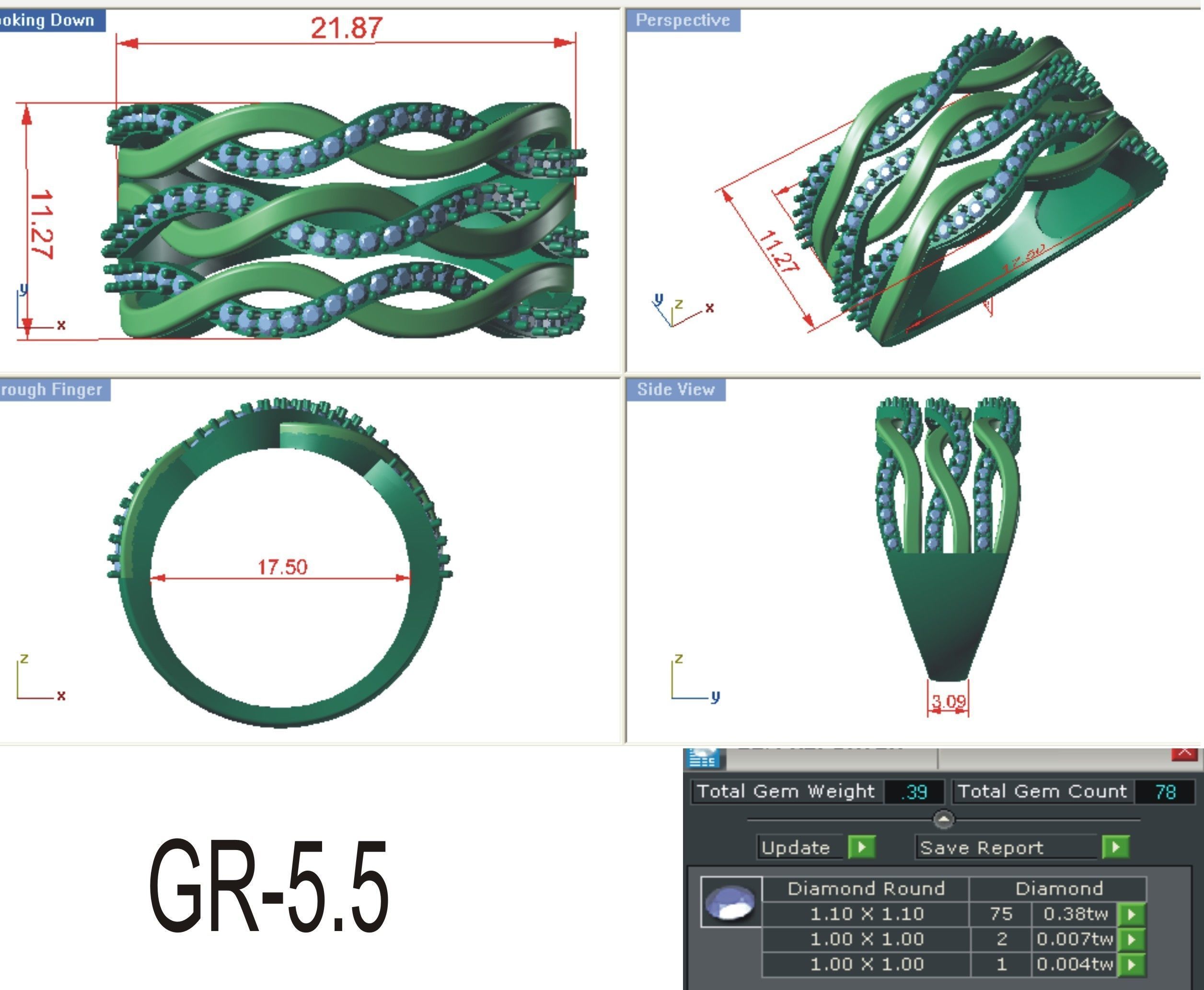  Wedding Solitaire Women Band Ring 3D print model_3