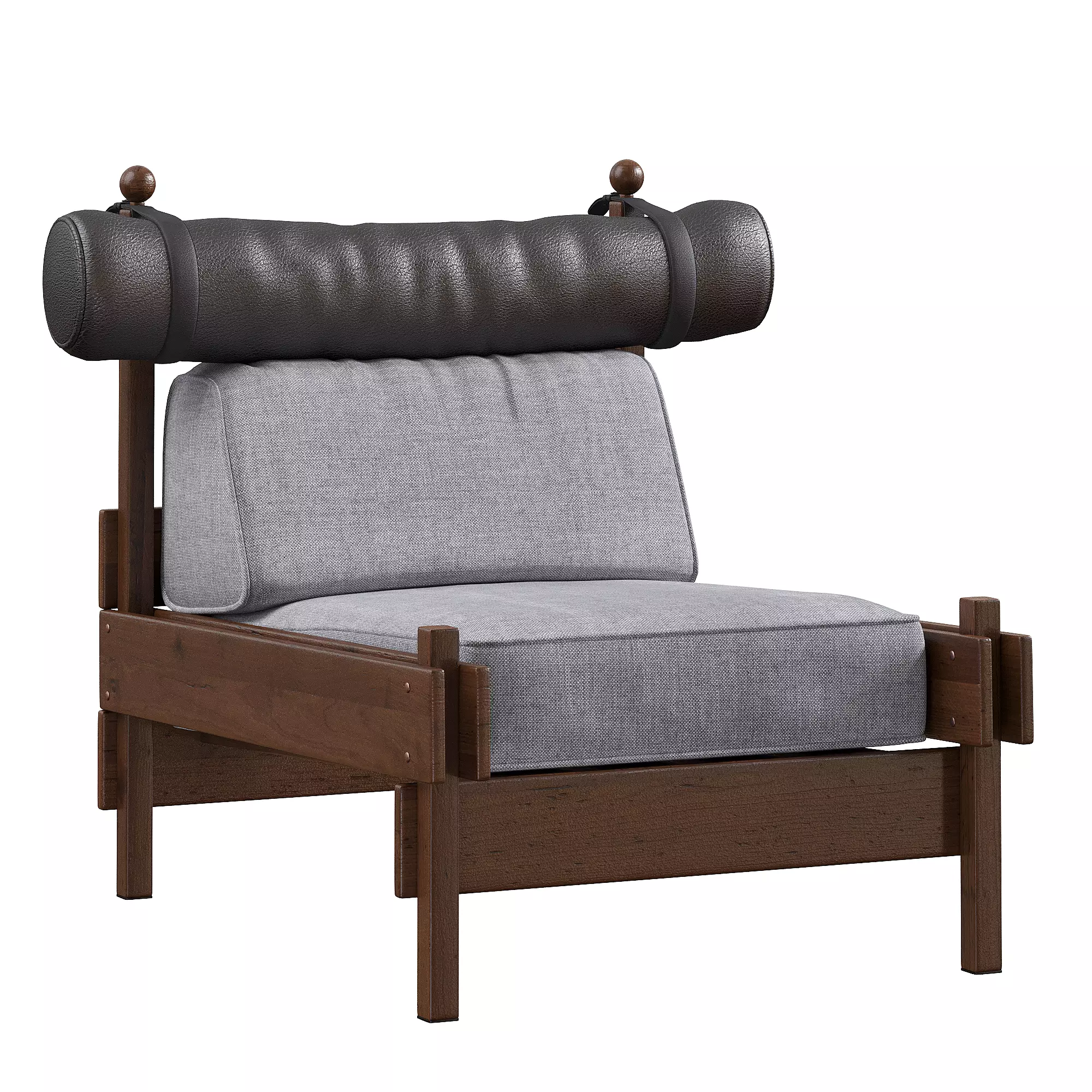 Tonico Armchair by Sergio Rodrigues Brazilian Mid Century Modern 3D model
