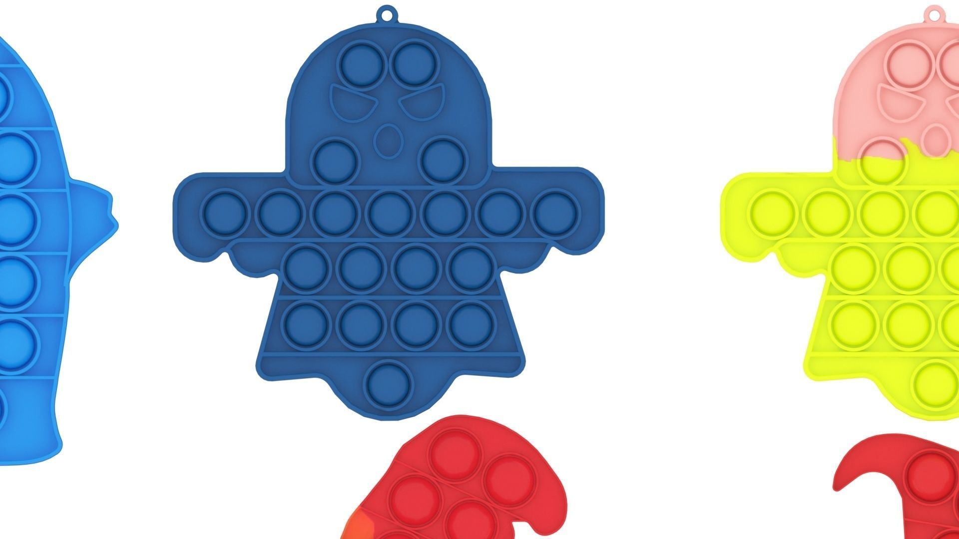 Halloween Pop It Fidget Toys Set 3D model_17