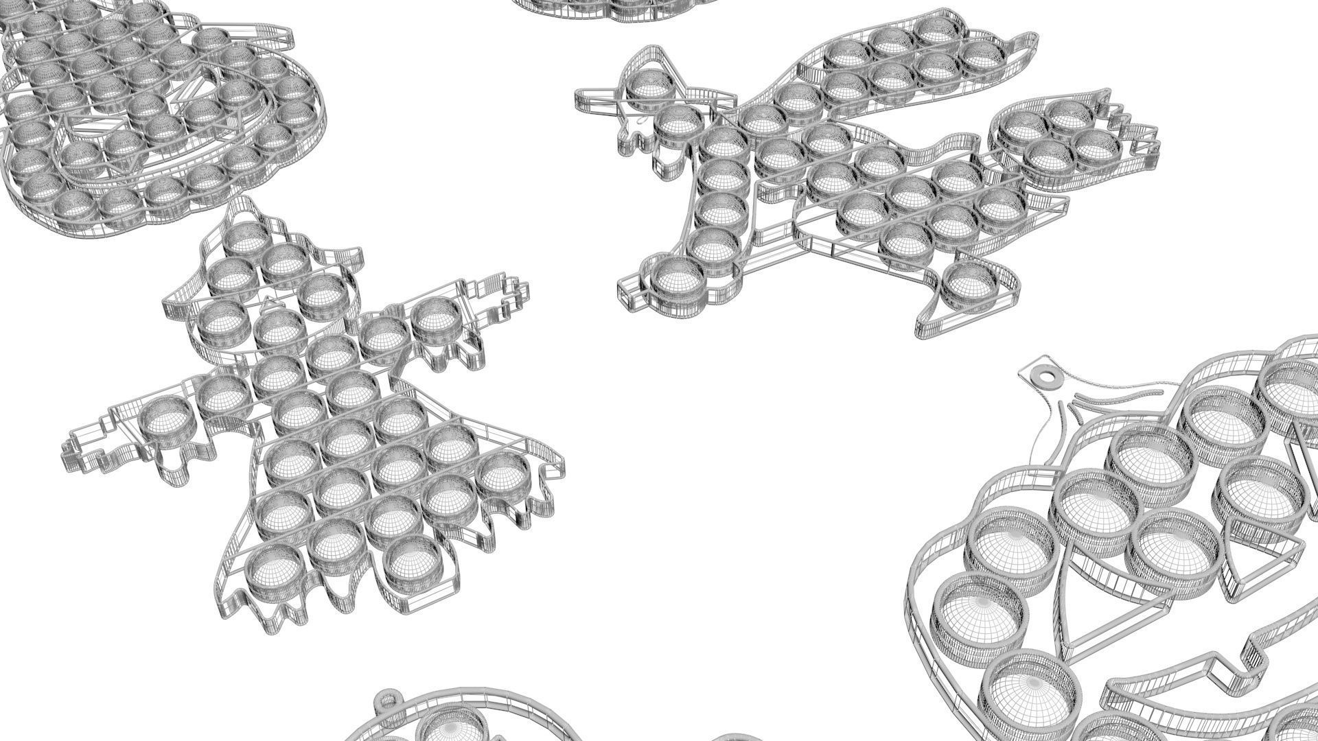 Halloween Pop It Fidget Toys Set 3D model_28