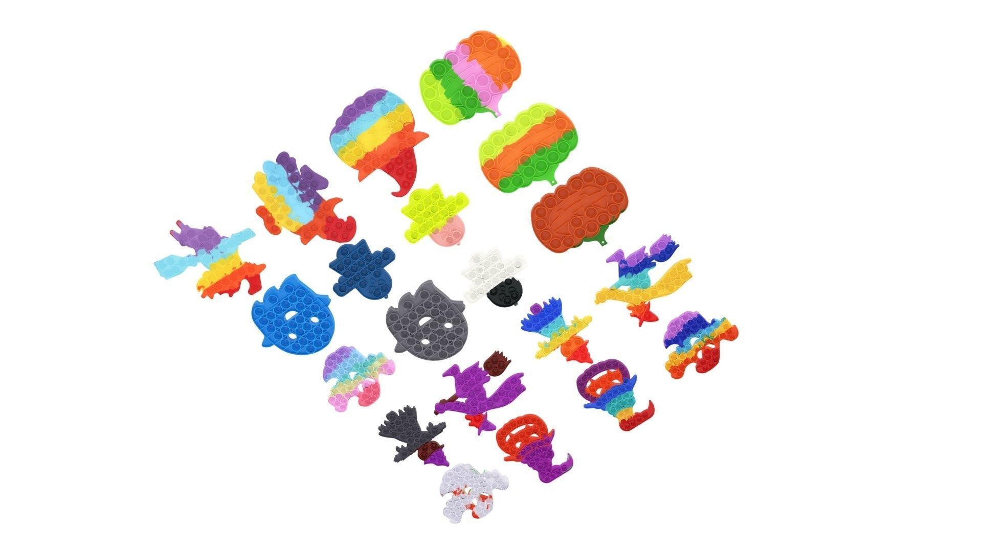 Halloween Pop It Fidget Toys Set 3D model_5