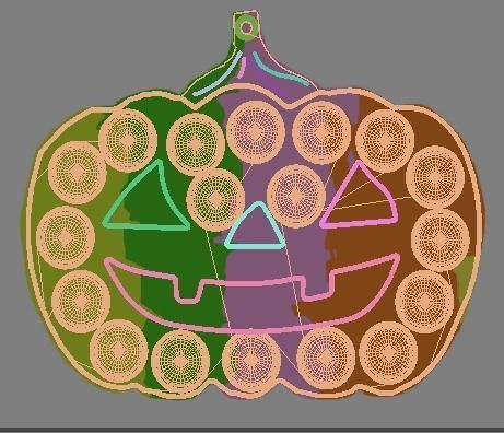 Halloween Pop It Fidget Toys Set 3D model_50