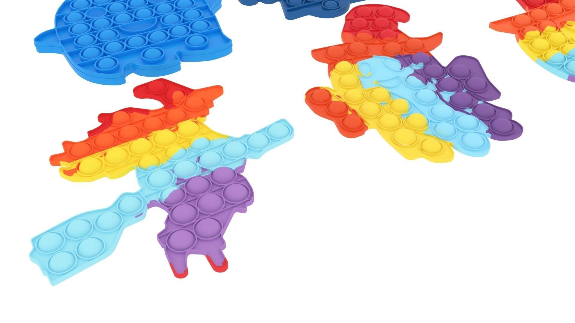 Halloween Pop It Fidget Toys Set 3D model_13