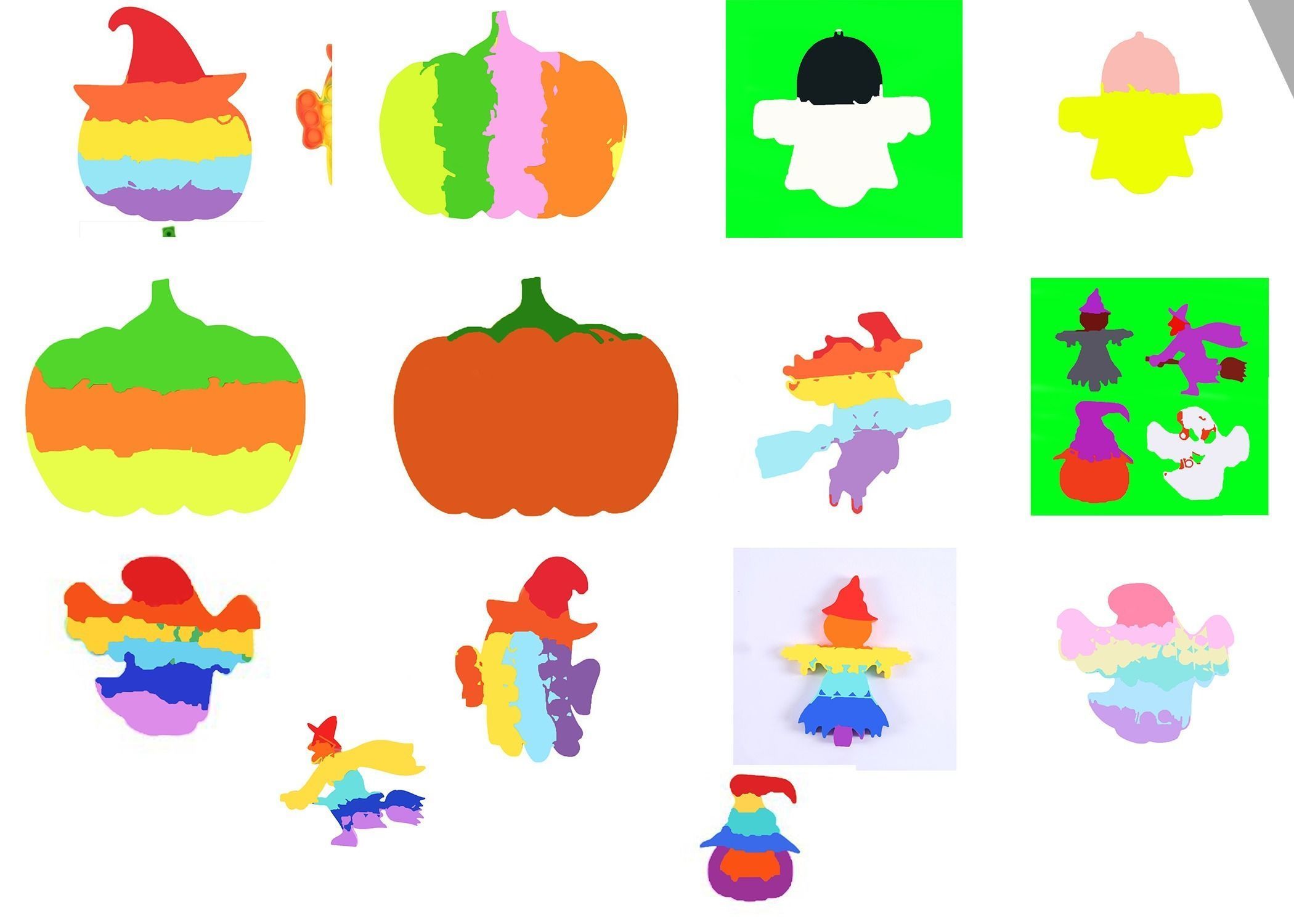 Halloween Pop It Fidget Toys Set 3D model_37