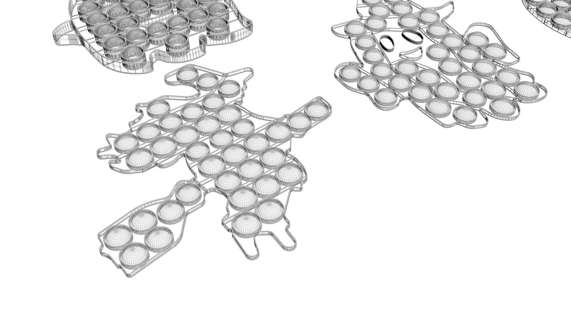 Halloween Pop It Fidget Toys Set 3D model_31