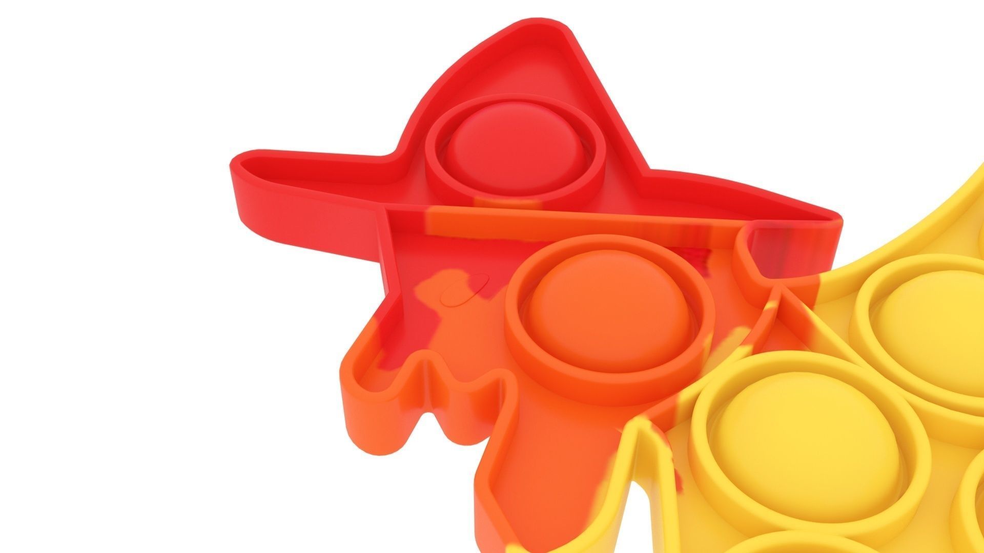 Halloween Pop It Fidget Toys Set 3D model_10