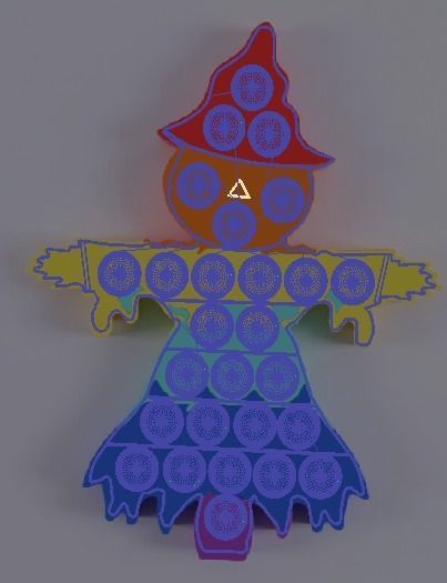 Halloween Pop It Fidget Toys Set 3D model_44