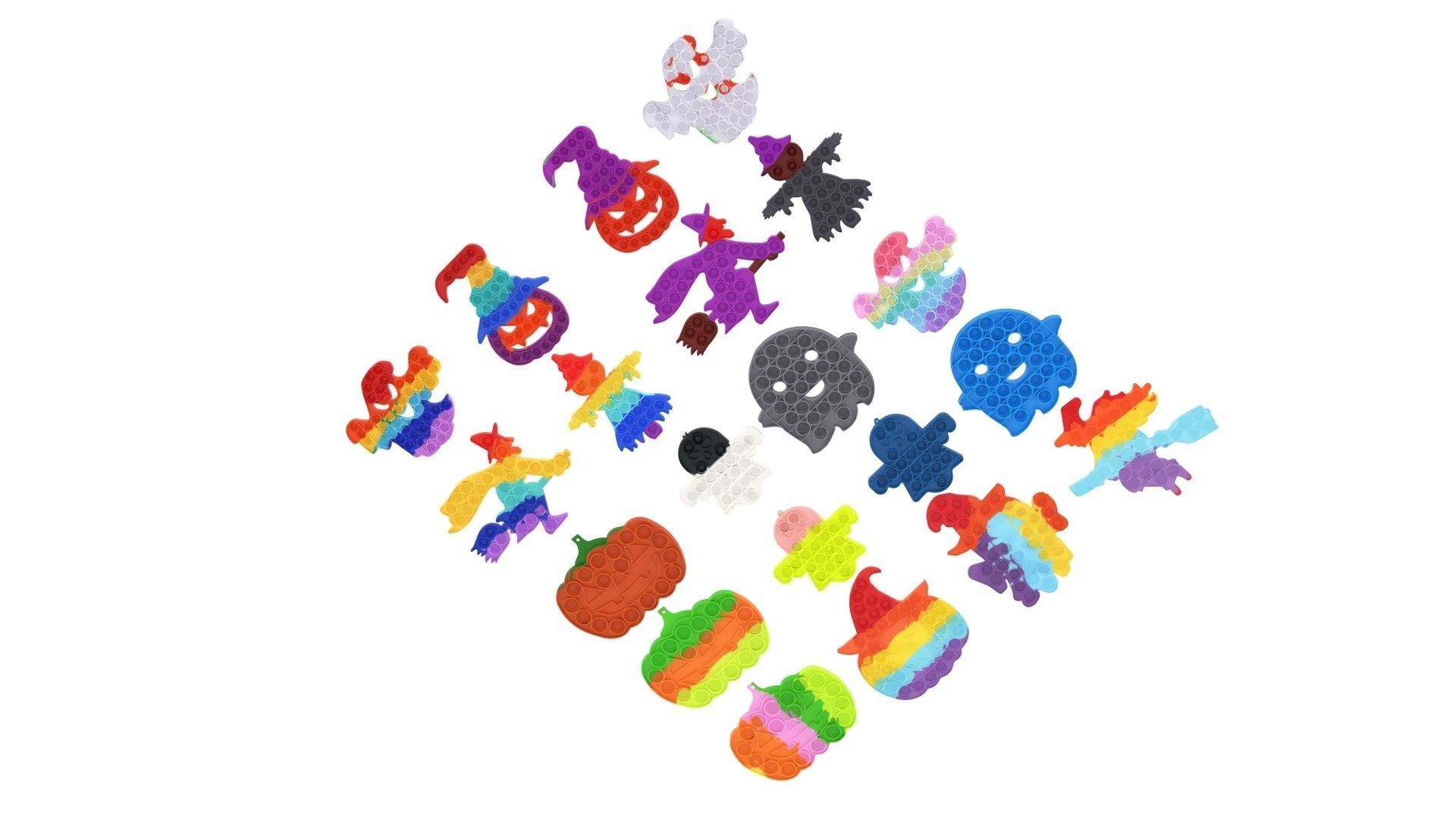 Halloween Pop It Fidget Toys Set 3D model_7