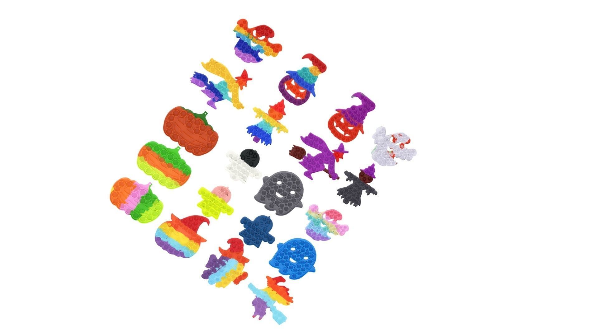 Halloween Pop It Fidget Toys Set 3D model_6