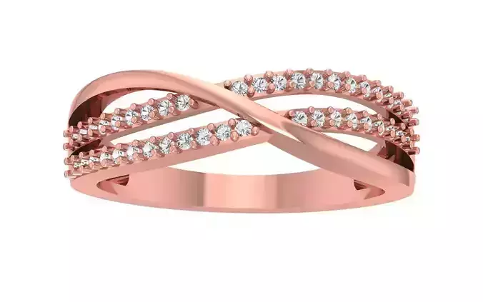 Solitaire Wedding Engagement Women Three Band Rings