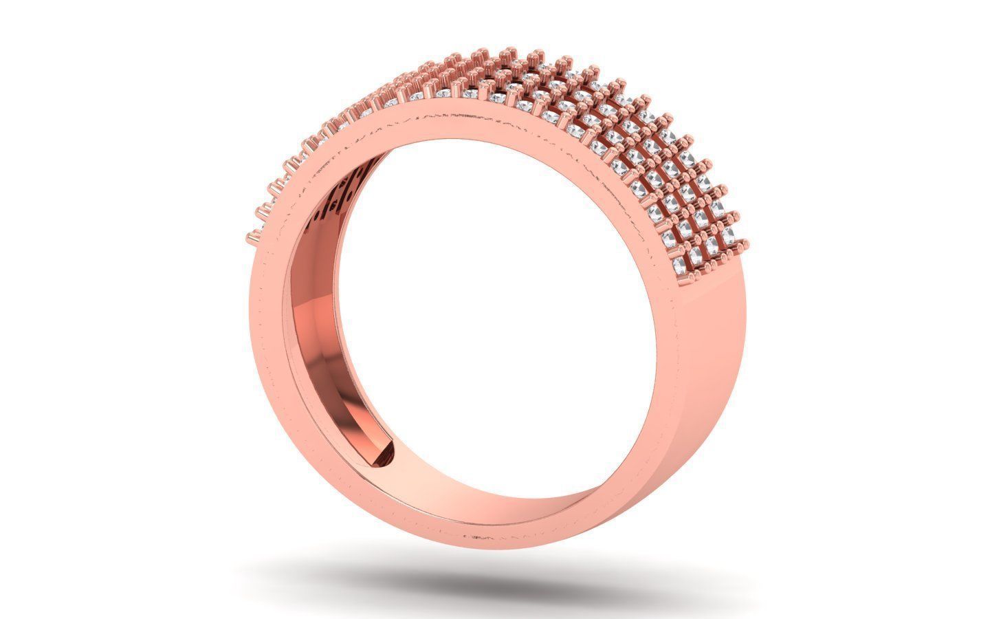  Wedding Solitaire Women Band Ring 3D print model_1