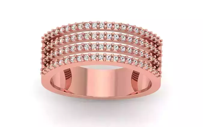  Wedding Solitaire Women Band Ring 3D print model