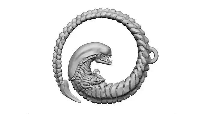 Alien germ xenomorph keychain stl 3d printable