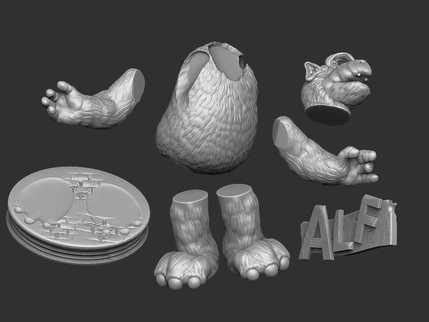 ALF TV series STL 3D printable 2 options 3D print model_11