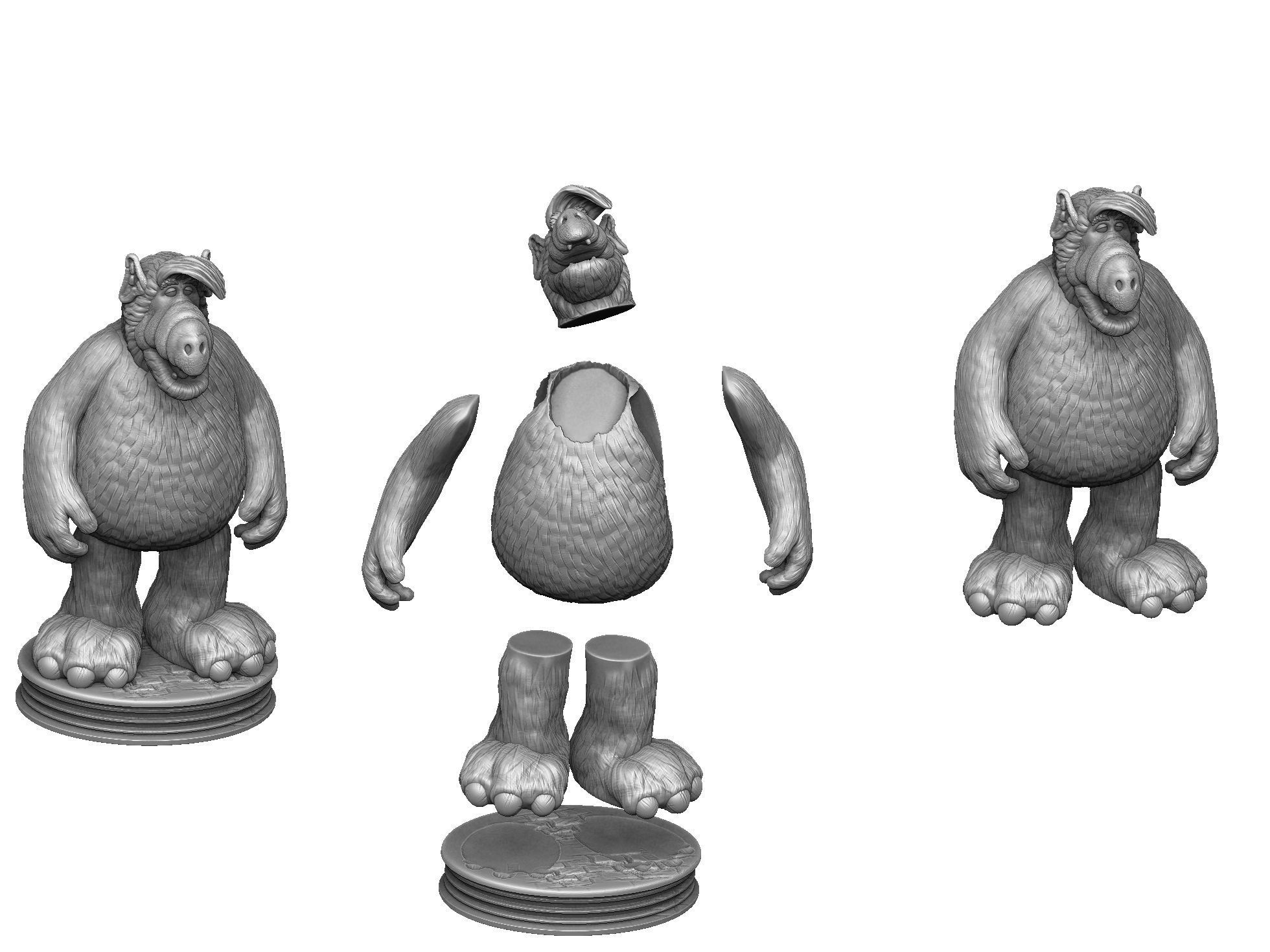 ALF TV series STL 3D printable 2 options 3D print model_31