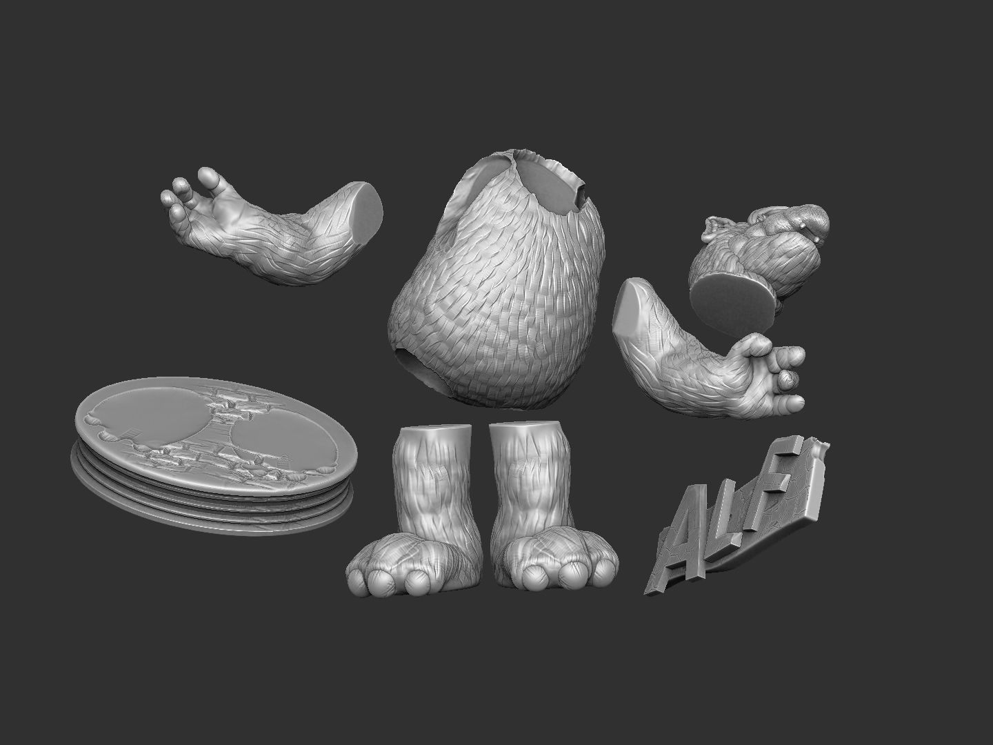 ALF TV series STL 3D printable 2 options 3D print model_19