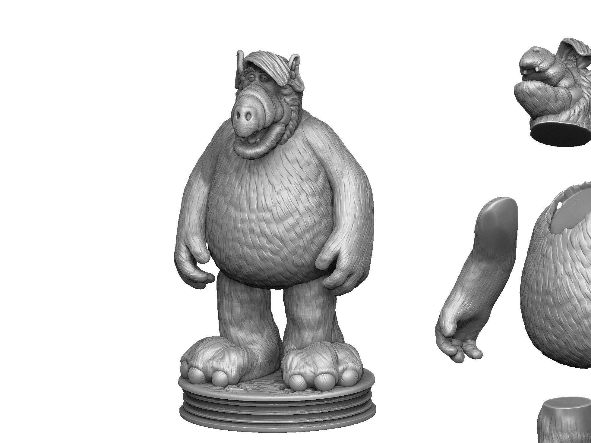 ALF TV series STL 3D printable 2 options 3D print model_7