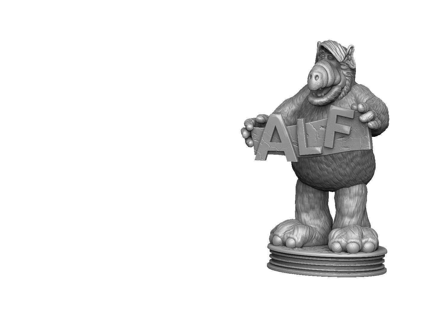 ALF TV series STL 3D printable 2 options 3D print model_9