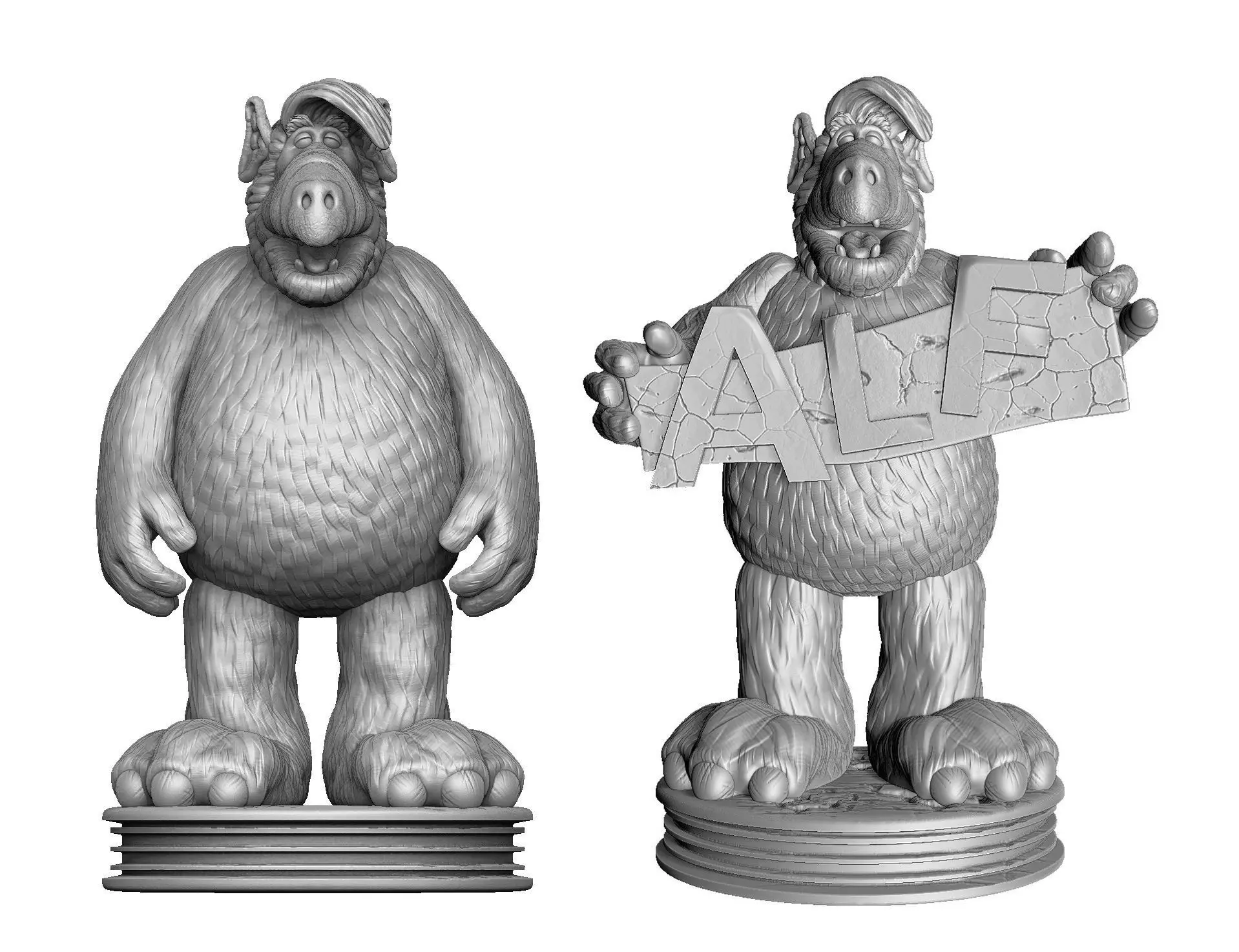 ALF TV series STL 3D printable 2 options 3D print model_0