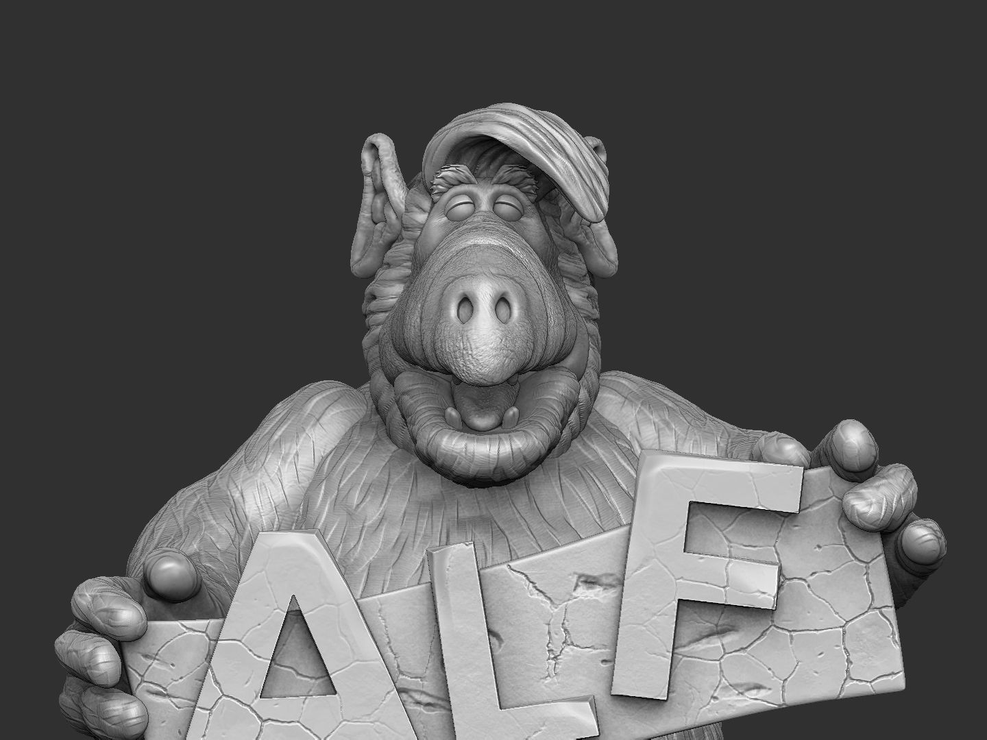 ALF TV series STL 3D printable 2 options 3D print model_6
