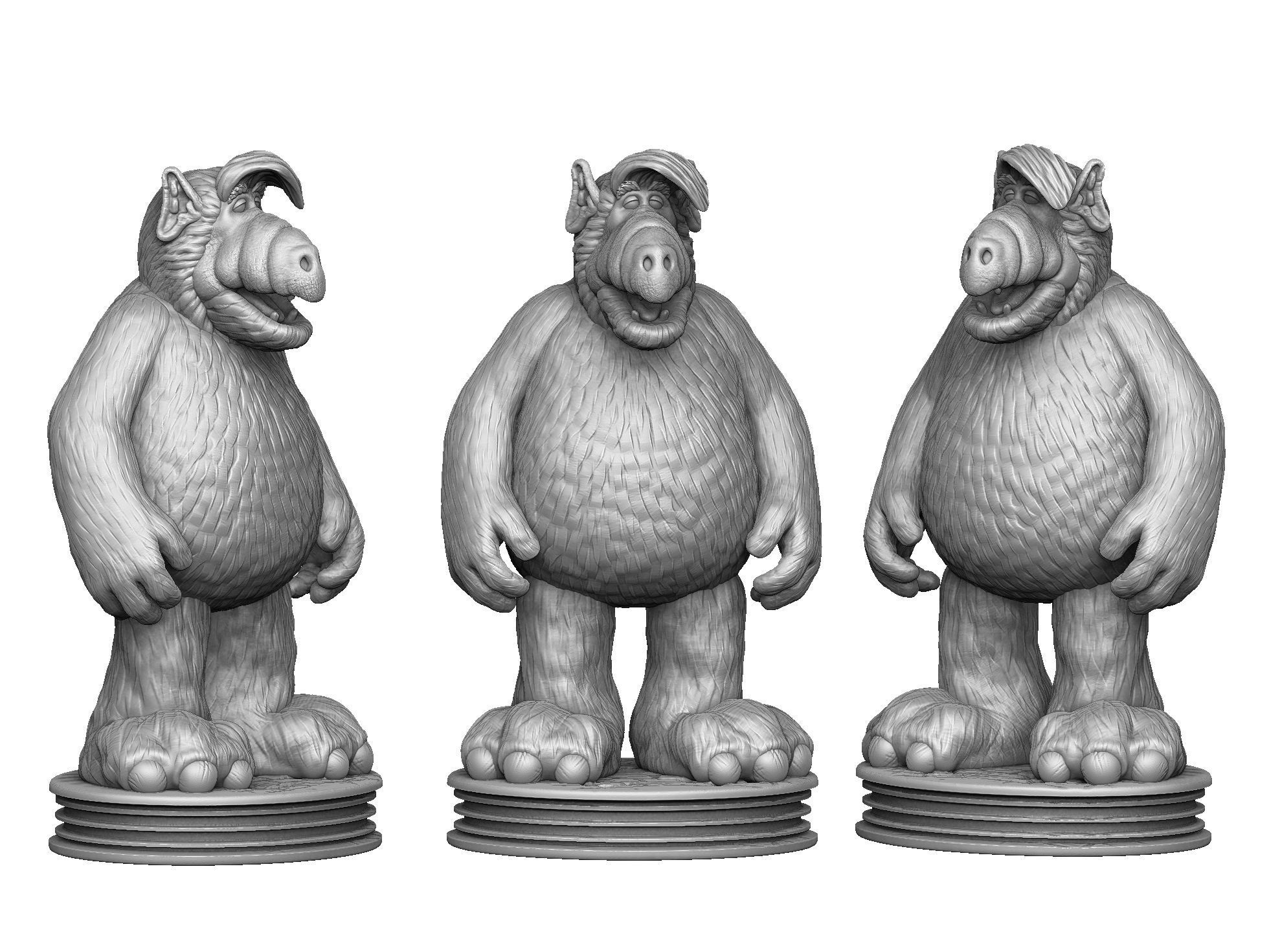 ALF TV series STL 3D printable 2 options 3D print model_8