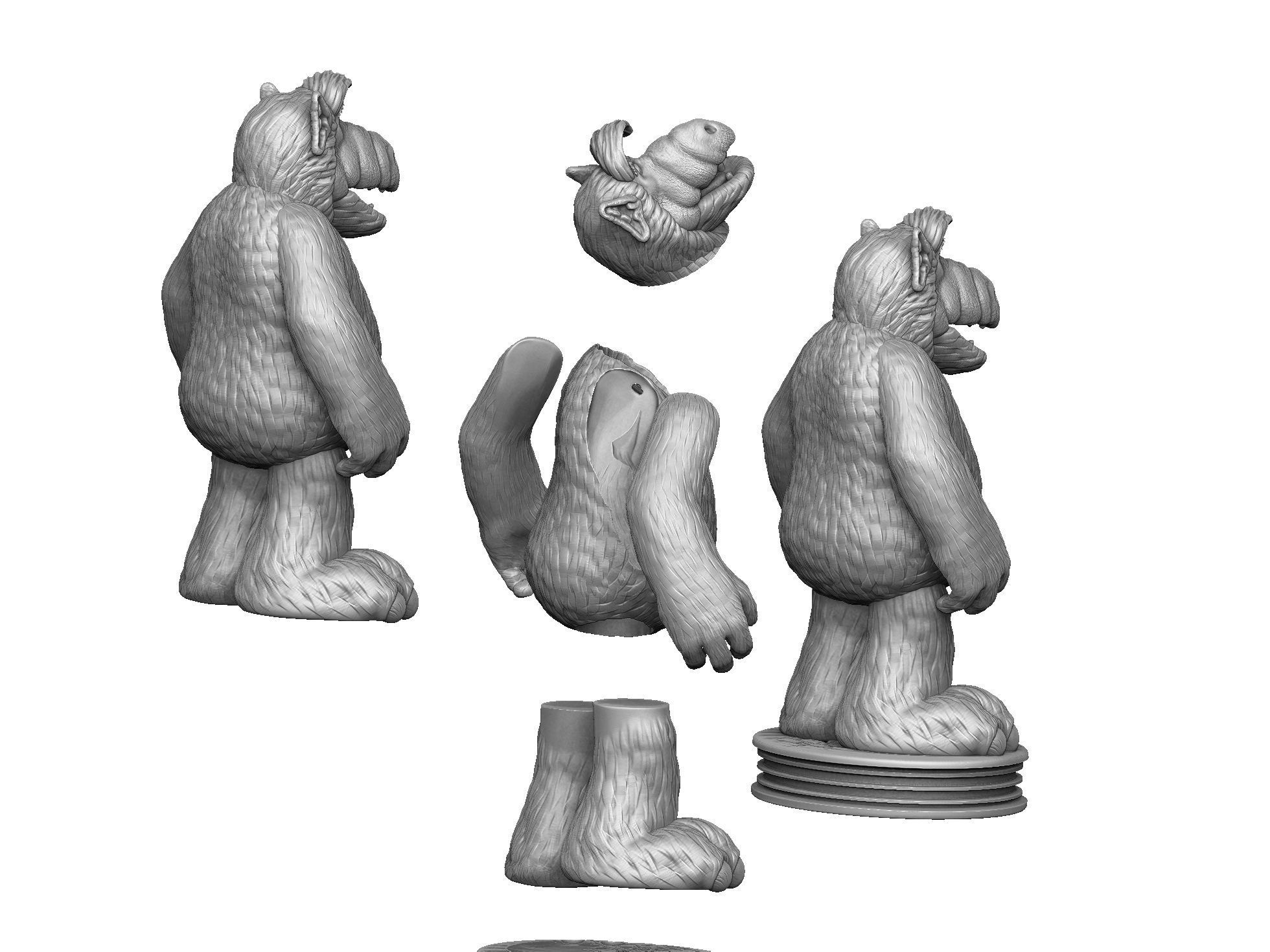 ALF TV series STL 3D printable 2 options 3D print model_41