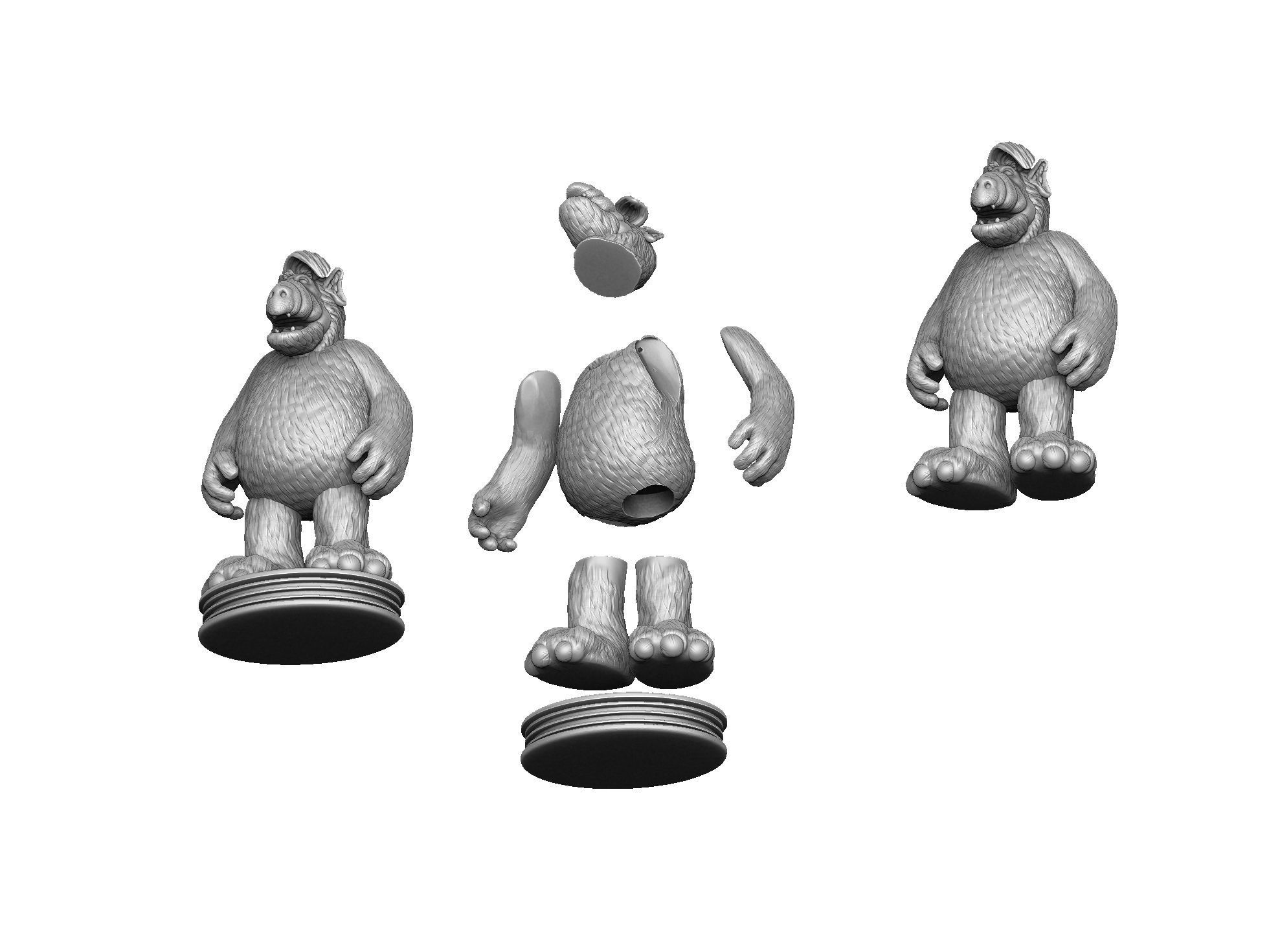 ALF TV series STL 3D printable 2 options 3D print model_33