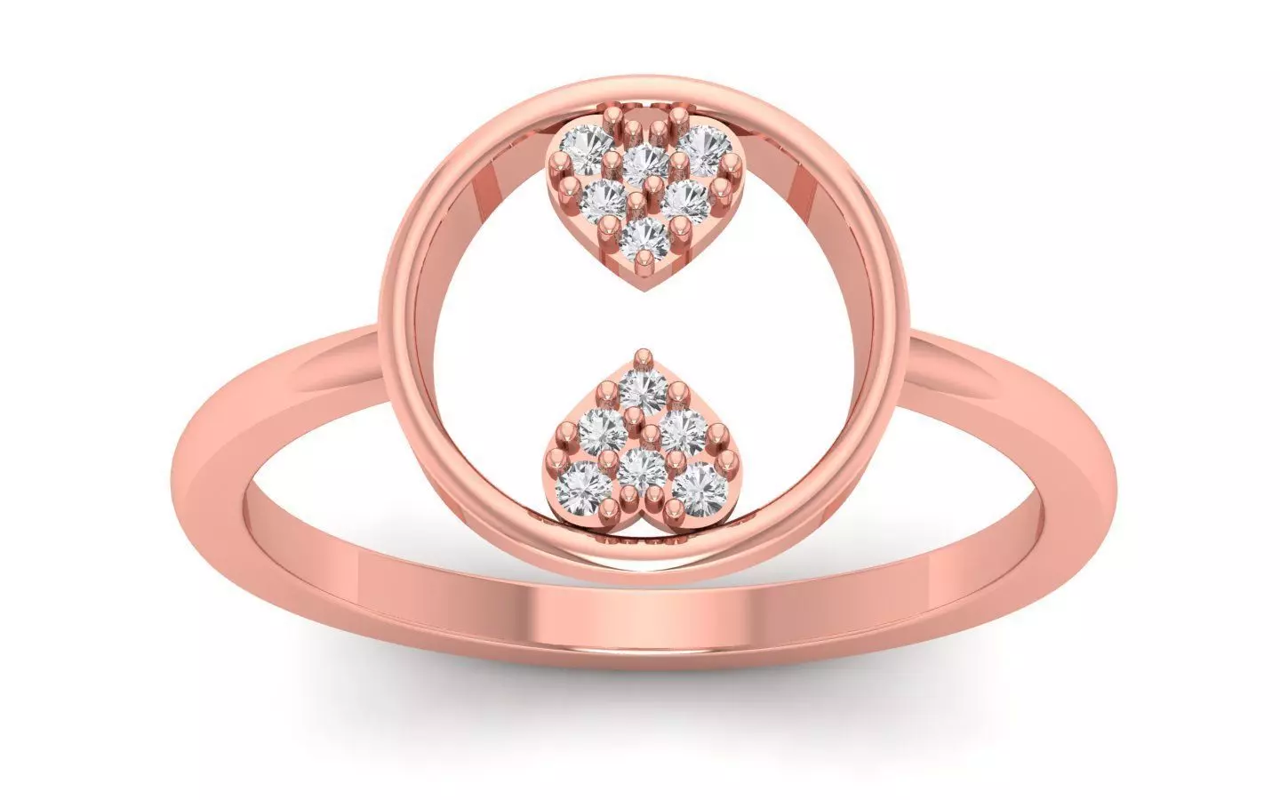 Solitaire Wedding Engagement Women Light Weight Rings 3D print model